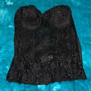 Victoria’s Secret Black Lace Corset (Size 34B)